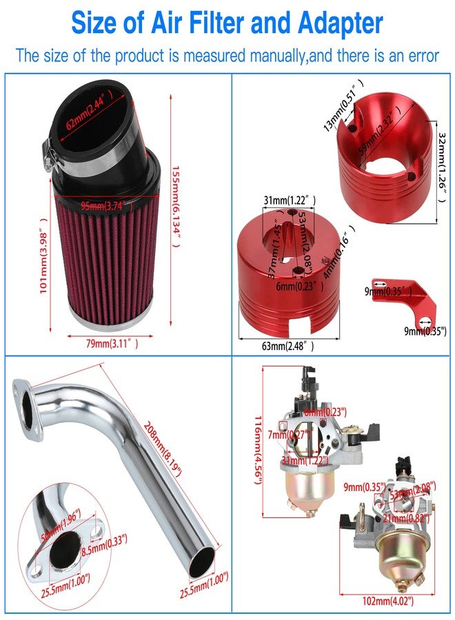 YOXUFA 420cc Carburetor Stage 2 Assembly for Predator 420 301cc 389cc GX390 GX270 GX240 Engine Mini Bike Go Kart Parts - Image 3